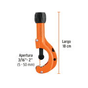 Cortador de tubo de cobre 3/16' a 2' cuchilla 18 mm, TRUPER