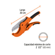 Cortador de tubo plástico, corte 2-1/2' (65 mm), EXPERT