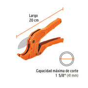 Cortador de tubo plástico, corte 1-5/8' (41 mm), TRUPER