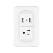 Placa armada 1contacto y 2 puertos USB 1.5 módulos, Toledo