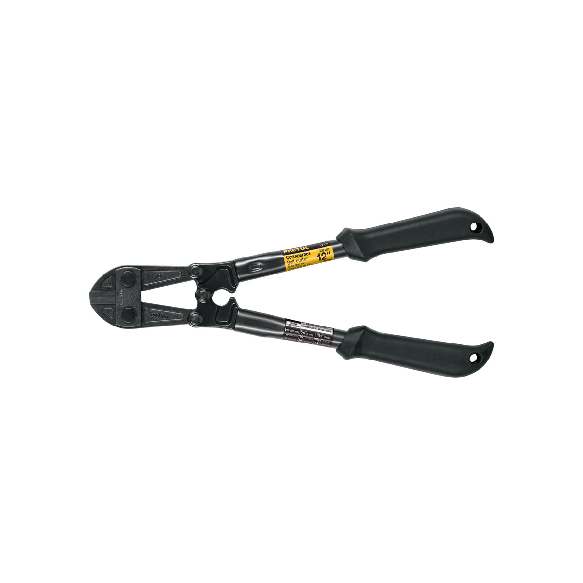 Cortapernos 12', mango tubular, PRETUL