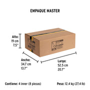 Cortapernos 18', mango tubular, PRETUL