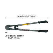 Cortapernos 24', mango tubular, PRETUL