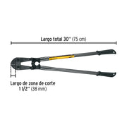 Cortapernos 30', mango tubular, PRETUL