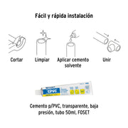 Tubo de 1-1/2' CPVC hidráulico RD 11, 3m, 2.1kg, FOSET