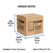 Juego de 2 llaves de empotrar CPVC 1/2' para regadera, FOSET