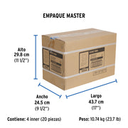 Juego de 2 llaves de empotrar CPVC 1/2' con maneral, FOSET