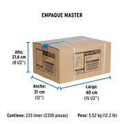 Abrazadera tipo 'U' de CPVC de 1/2', FOSET