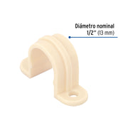 Abrazadera tipo 'U' de CPVC de 1/2', FOSET