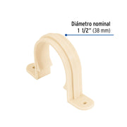 Abrazadera tipo 'U' de CPVC de 1-1/2', FOSET