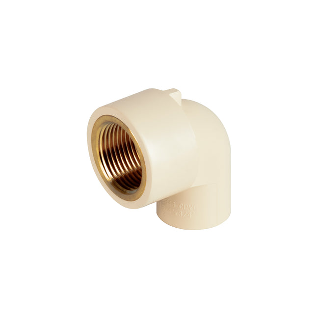 Codo 90° de CPVC con inserto latón 3/4', FOSET