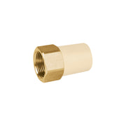 Adaptador hembra de CPVC 3/4' con inserto y tuerca de latón