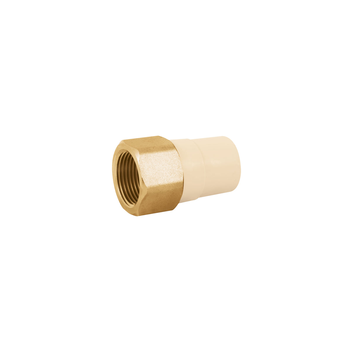 Adaptador hembra de CPVC 1' con inserto y tuerca de latón