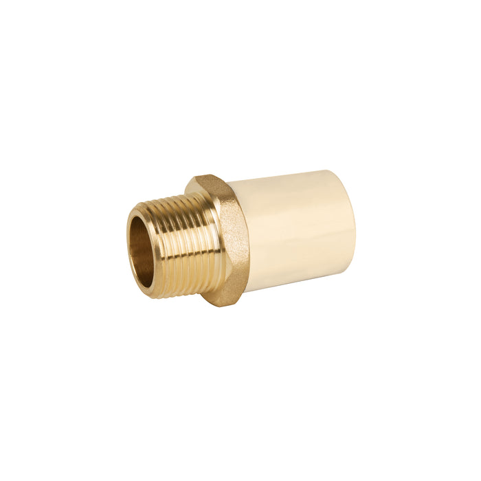 Adaptador macho de CPVC 3/4' con inserto y tuerca de latón
