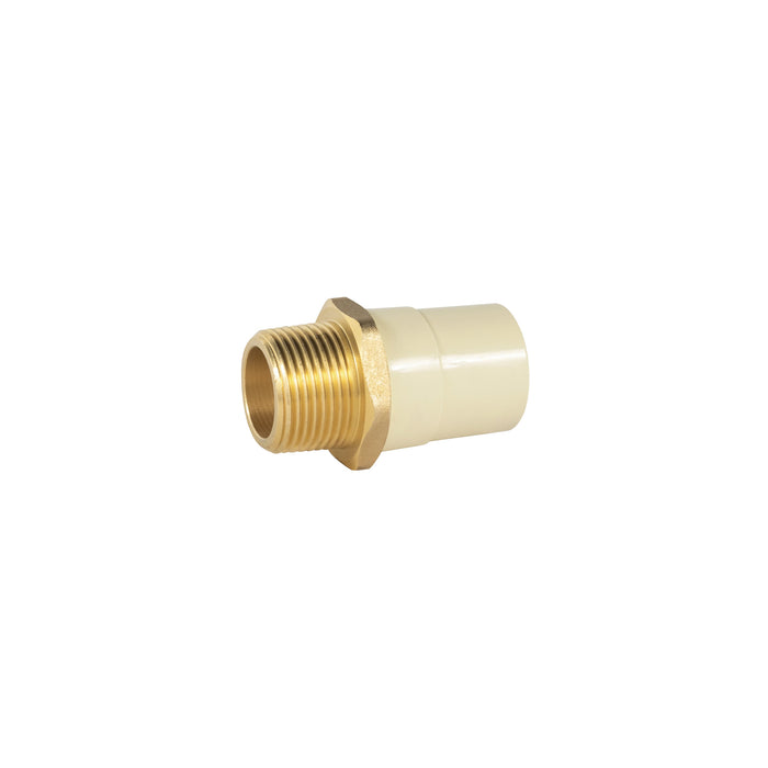 Adaptador macho de CPVC 1' con inserto y tuerca de latón