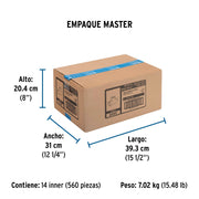 Tee sencilla de CPVC de 1/2', FOSET