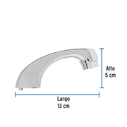 Cuello nariz corta para mezcladora de lavabo, cromo, BASIC