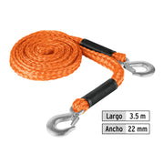 Cuerda con ganchos para remolque, 22 mm x 3.5 m, TRUPER