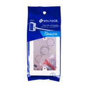 Caja de contactos para canaleta 3' x 5', blanca, VOLTECK