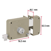 Cerradura sobreponer der instala-fácil, caja, HERMEX BASIC
