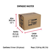 Cerradura sobreponer izq instala-fácil, llave puntos, caja