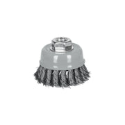 Carda copa 3' alambre trenzado fino, Multi-rosca, TRUPER