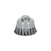 Carda copa 3' alambre trenzado grueso, Multi-rosca, TRUPER
