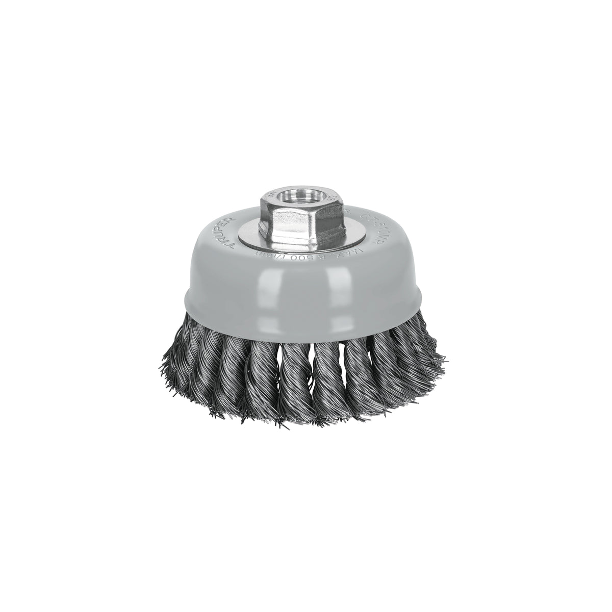 Carda copa 4' alambre trenzado fino, Multi-rosca, TRUPER