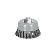 Carda copa 4' alambre trenzado grueso, Multi-rosca, TRUPER
