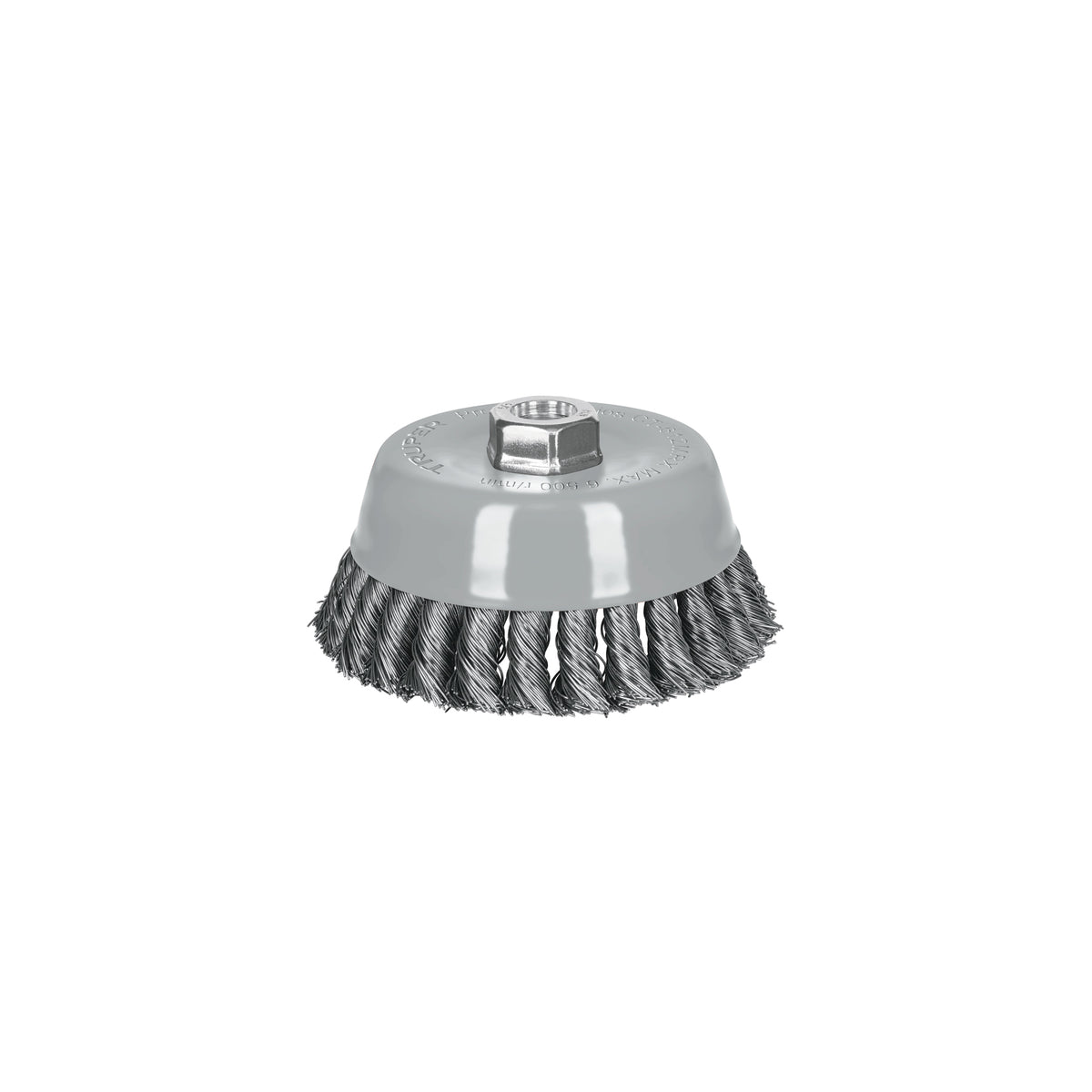 Carda copa 5' alambre trenzado grueso, Multi-rosca, TRUPER