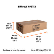 Carda copa 5' alambre trenzado fino, eje 5/8'-11, TRUPER