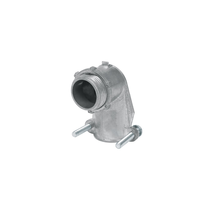 Conector curvo 1' para tubo flexible metálico, VOLTECK