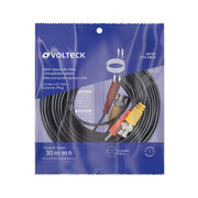 Cable Video y Energía Tipo Siamés CCTV, 30 metros, VOLTECK