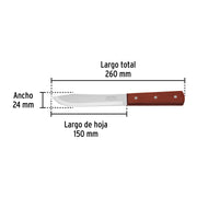 Cuchillo cebollero 6' mango de madera, PRETUL
