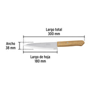 Cuchillo de chef 7' mango de madera, PRETUL