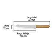 Cuchillo de chef 8' mango de madera, PRETUL