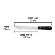Cuchillo cebollero 8' mango de polipropileno, PRETUL