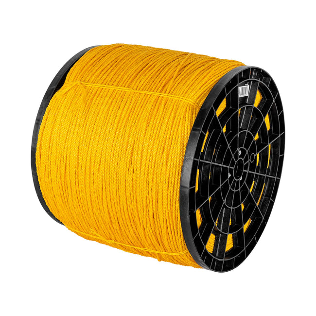 Kilo de cuerda amarilla de polipropileno 4mm, carrete 20 kg