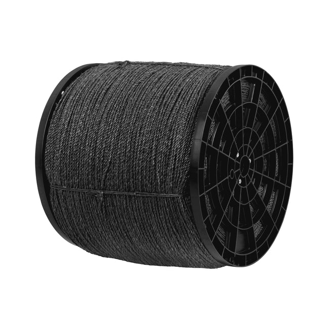 Kilo de cuerda negra de polipropileno 4 mm, carrete 20kg