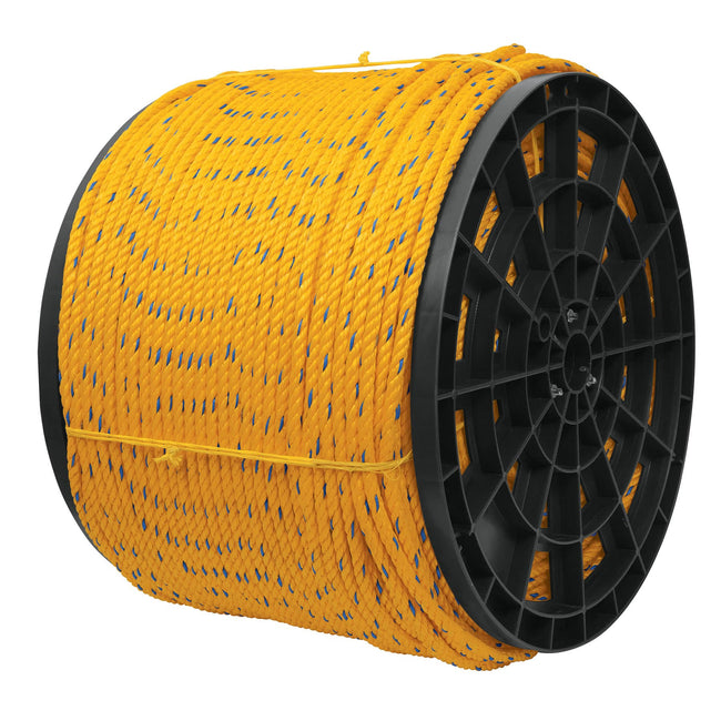 Kilo de cuerda amarilla de polipropileno 8mm, carrete 20kg