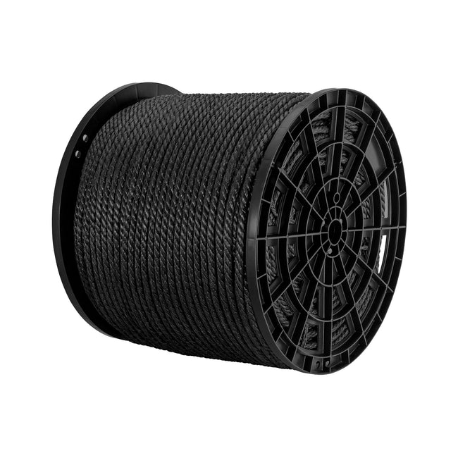 Kilo de cuerda negra de polipropileno 13 mm, carrete 30kg