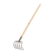 Cultivador forjado, 5 dientes, mango de madera 60', TRUPER