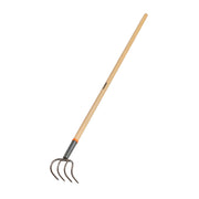 Cultivador forjado, 4 dientes, mango de madera 54', TRUPER
