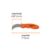 Cuchillo abatible 7' para linóleo con mango de nylon, EXPERT