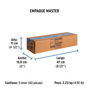 Cubretaladro de acero inoxidable 1-3/4' satín, FOSET