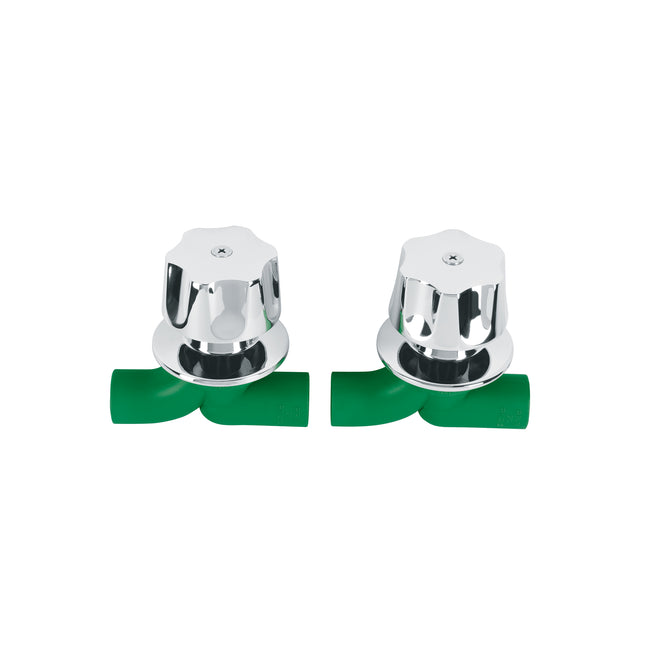 Juego de 2 llaves de empotrar PPR 1/2' con manerales, FOSET