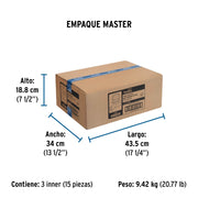 Juego de 2 llaves de empotrar PPR 1/2' con manerales, FOSET