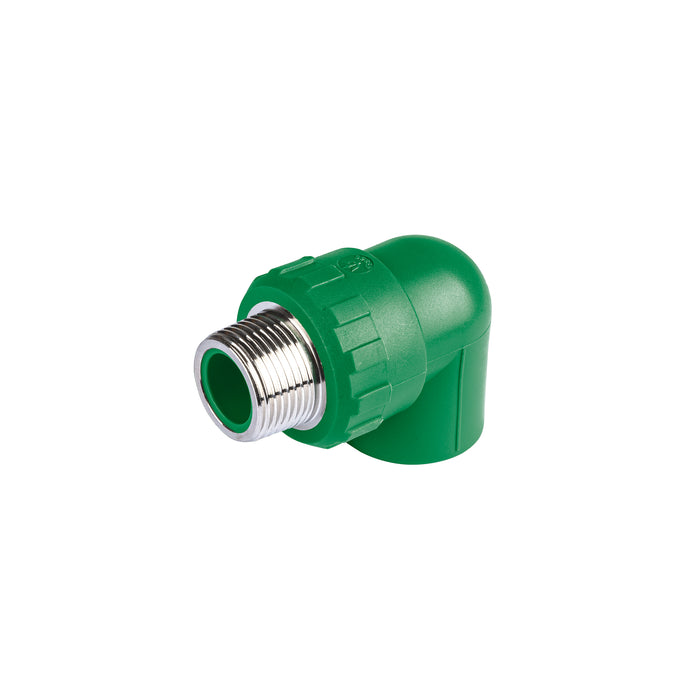 Codo 90° PPR,  3/4', rosca macho con inserto metálico, FOSET