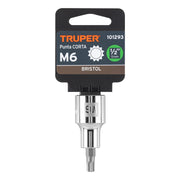 Dado punta corta bristol M6, cuadro 1/2', TRUPER