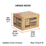 Dado punta corta bristol M10, cuadro 1/2', TRUPER